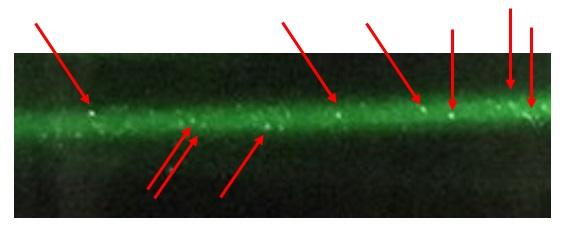 コンタミ散乱光の写真
